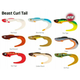 Abu Garcia Beast Curl Tail Red Head 170mm 2ks