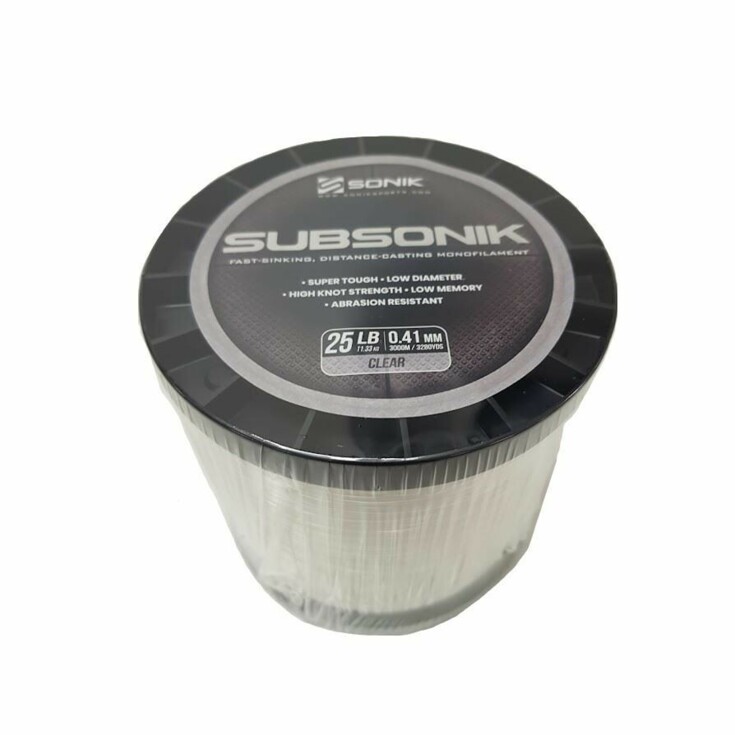 Sonik: Vlasec Subsonik Clear 0,41mm 25lb 3000m