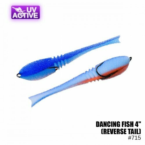 Pěnová nástraha Prof Montazh Dancing Fish 4" #715 (reverse tail)