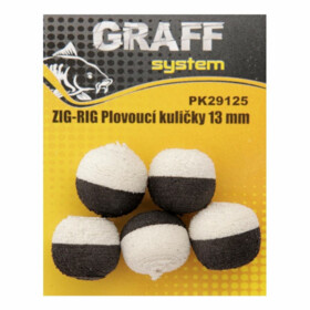 Graff: Zig-Rig Plovoucí kuličky 13mm Černá/Bílá