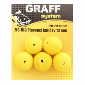 Graff: Zig-Rig Plovoucí kuličky 13mm Žlutá 5ks