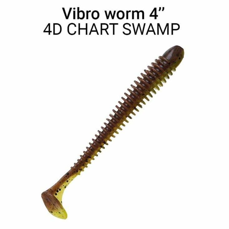 Vibro Worm 10cm 4D chart swamp 5ks