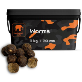 Mastodont Baits Boilies Worms 3 kg 20 mm