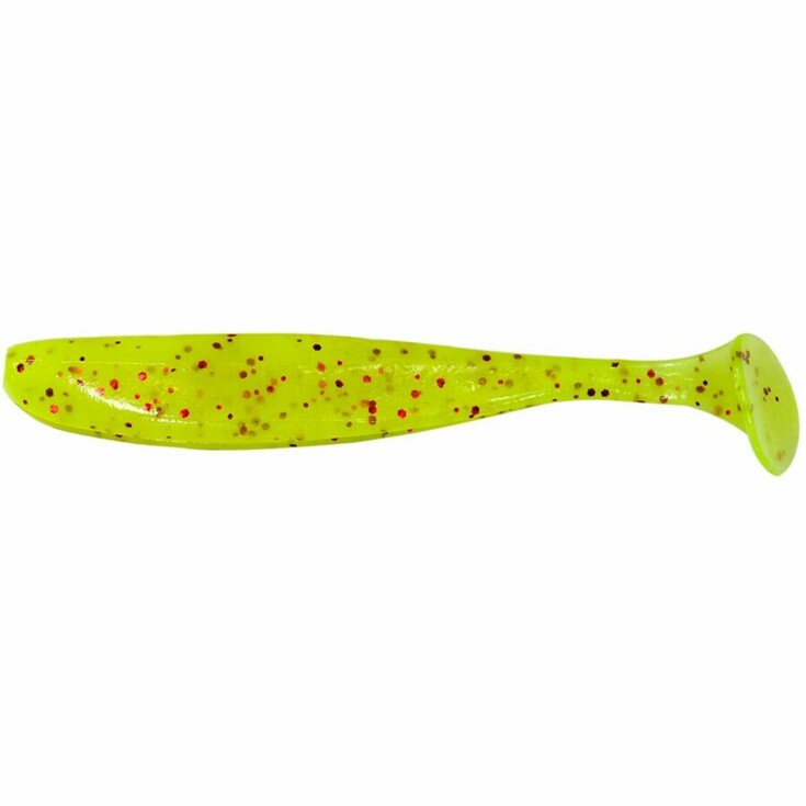 Keitech: Gumová nástraha Easy Shiner 4" 10,2cm 5,5g Chartreuse Red Flake 7ks