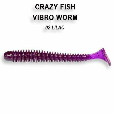 Vibro worm 5 cm barva 2 lilac