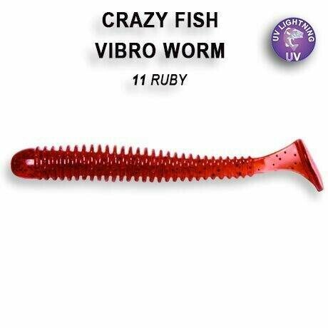 Vibro worm 5 cm barva 11 rubby