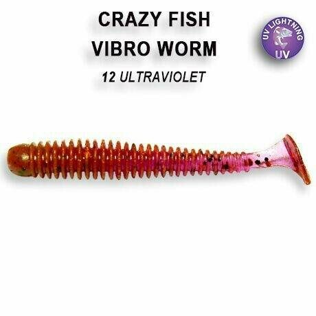Vibro worm 5cm barva 12 ultraviolet