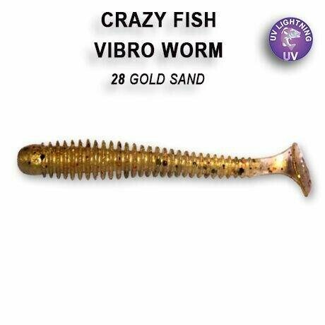 Vibro worm 5cm 28 gold sand