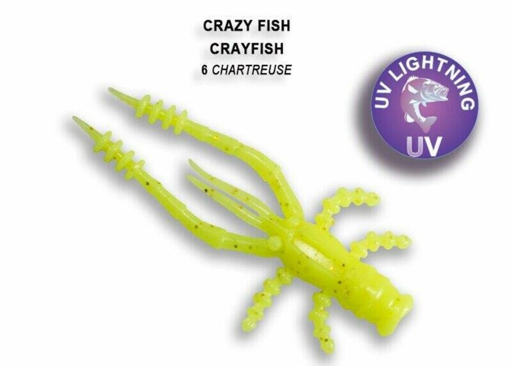 Crayfish 4,5cm 6 chartreuse balení 8 kusů
