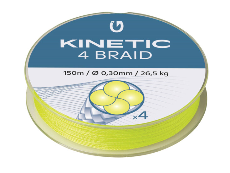 Kinetic 4 Braid 150m 0,12mm/10,3kg Fluo Yellow