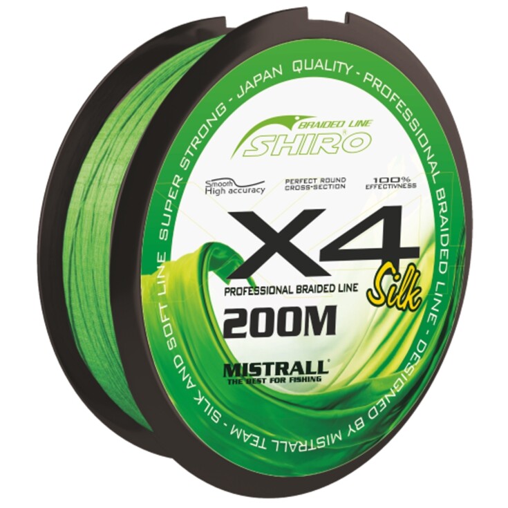 Mistrall šňůra Shiro braided line X4 0,17mm 200m zelená