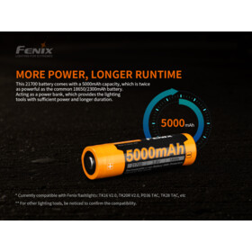 Dobíjecí baterie Fenix 21700 5000 mAh (Li-Ion)
