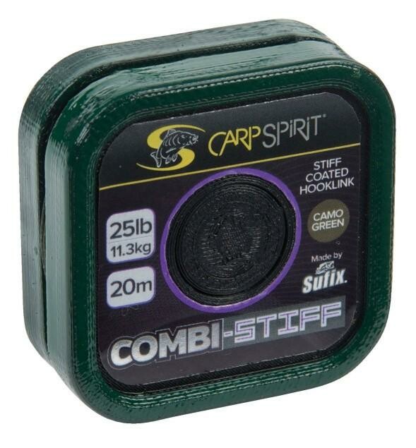 Carp Spirit Combi-Stiff Coated Braid 20 m/15 lb Camo Green