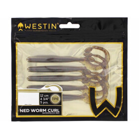 Westin Ned Worm Curl 12cm 3g BLACK/CHARTREUSE
