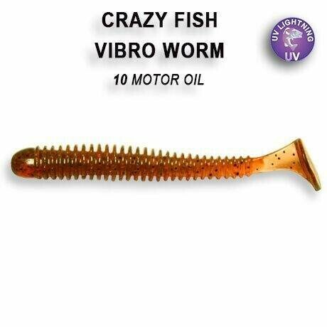 Vibro Worm 5 cm 10 motor oil