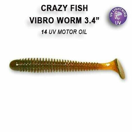 Vibro Worm 8,5 cm barva 14 motor oil floating