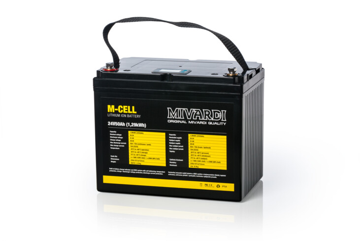 Lithiová baterie M-CELL 24V 50Ah   10A nabíječka