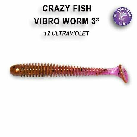 Vibro Worm 7,5cm barva 12 ultraviolet