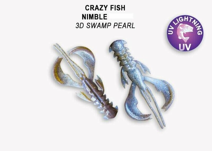 Nimble 10cm barva 3D swamp pearl balení 5 kusů
