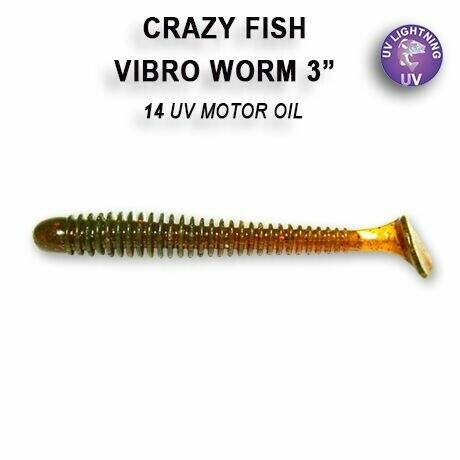 Vibro Worm 7,5 cm 14 Motor oil
