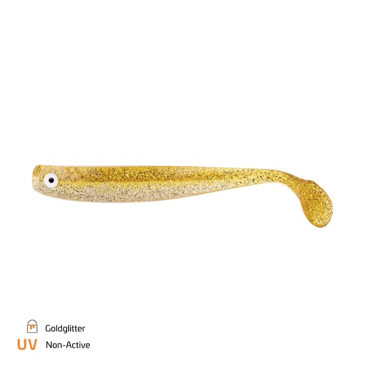 ZANDER Gummi 16cm Barva: Goldglitter