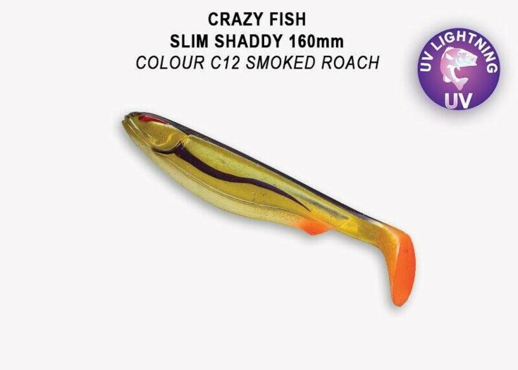 Slim Shaddy 6,4" 16 cm color C12 smoked roach váha 32g
