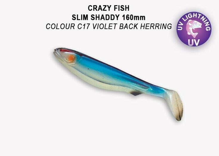 Slim Shaddy 6,4" 16 cm color C17 violet back herring váha 32g