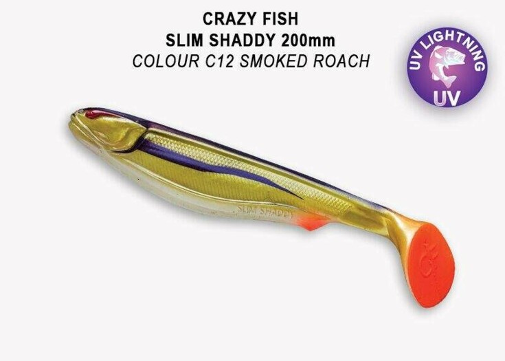 Slim Shaddy 8&quot; 20cm color C12 smoked roach váha 63g