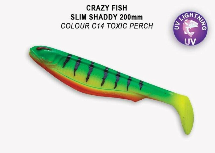 Slim Shaddy 8" 20cm color C14 toxic perch váha 63g