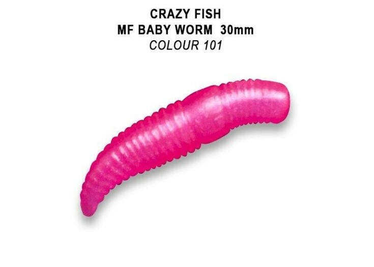 MF Baby worm 1,2&quot; 30mm barva 101 kreveta floating