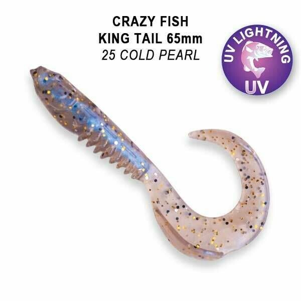 King Tail 2,5&quot; color 25 cold pearl