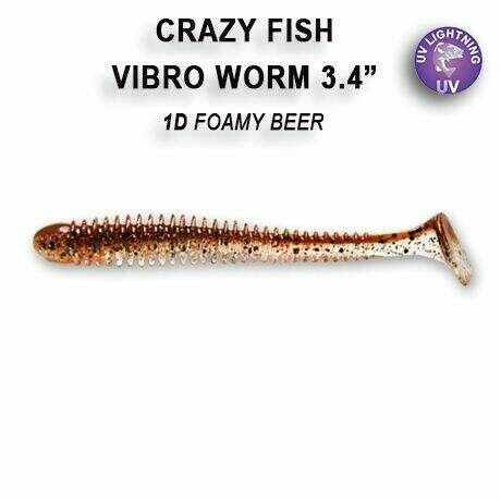 Vibro Worm 8,5cm barva 1D Foamy Beer