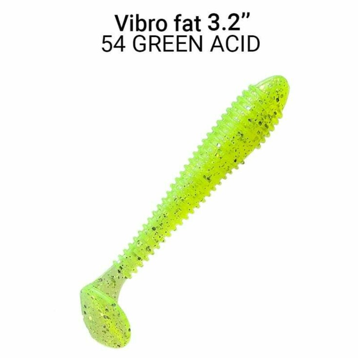 Vibro Fat 8cm barva 54 Green Acid 5ks