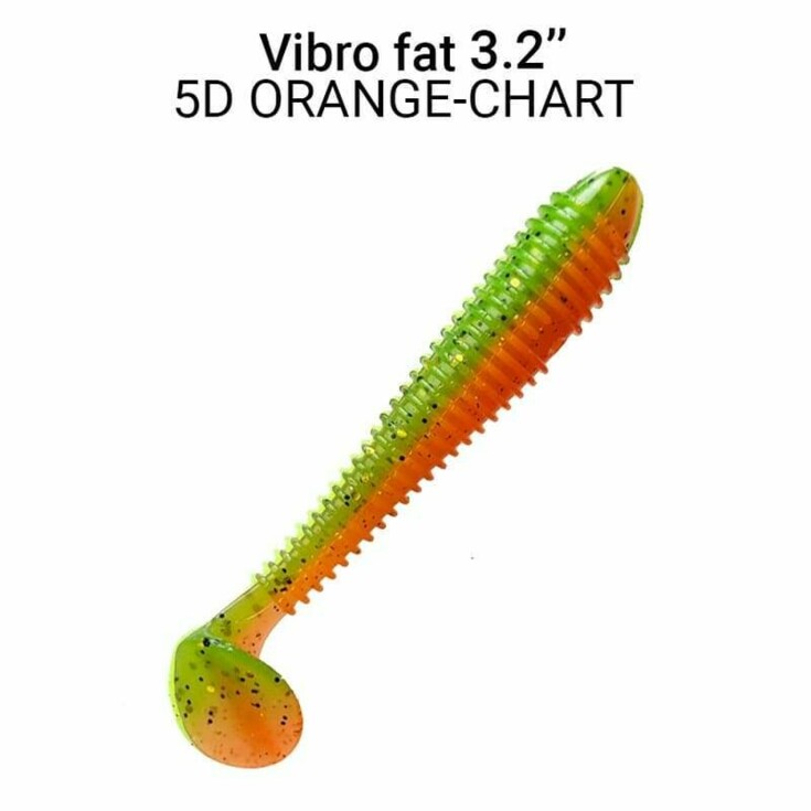 Vibro Fat 8cm barva 5D orange chart 5ks