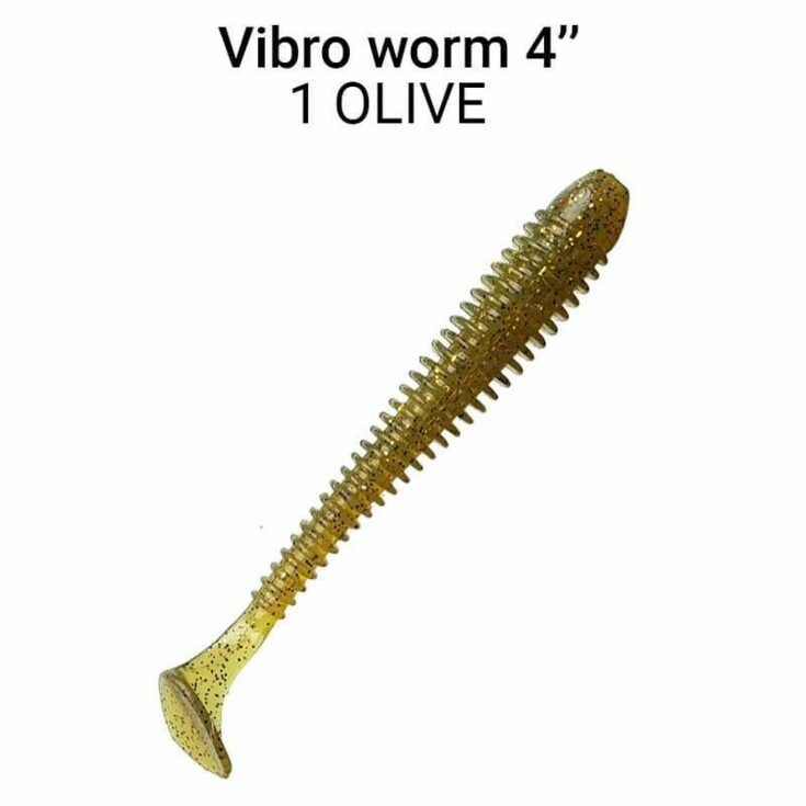 Vibro Worm 10cm 1 olive 5ks