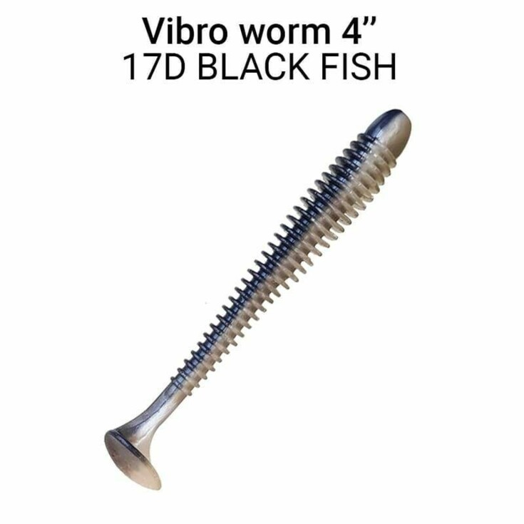 Vibro Worm 10cm 17D black fish 5ks