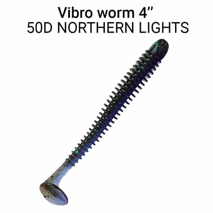 Vibro Worm 10cm 50D Northern Lights  5ks