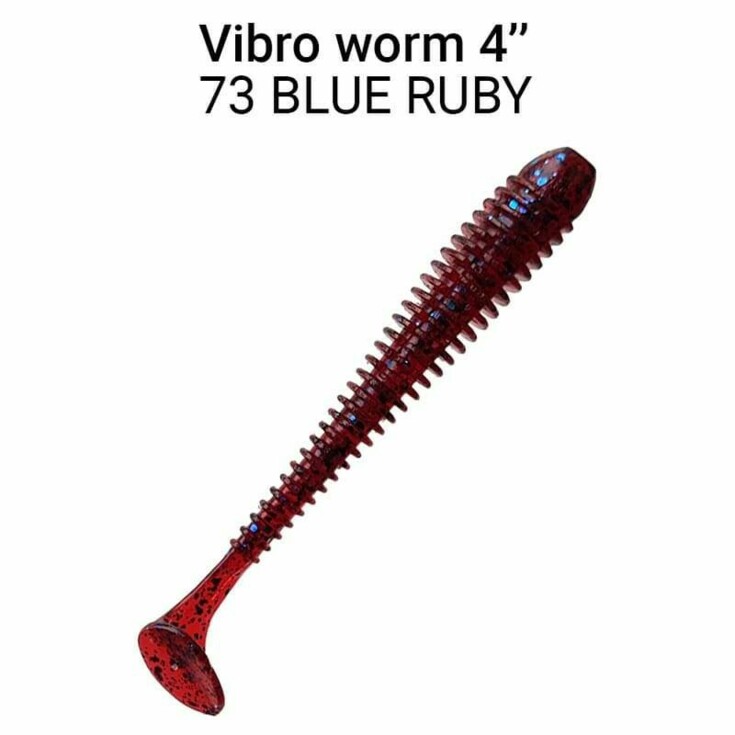 Vibro Worm 10cm 73 Blue Ruby 5ks