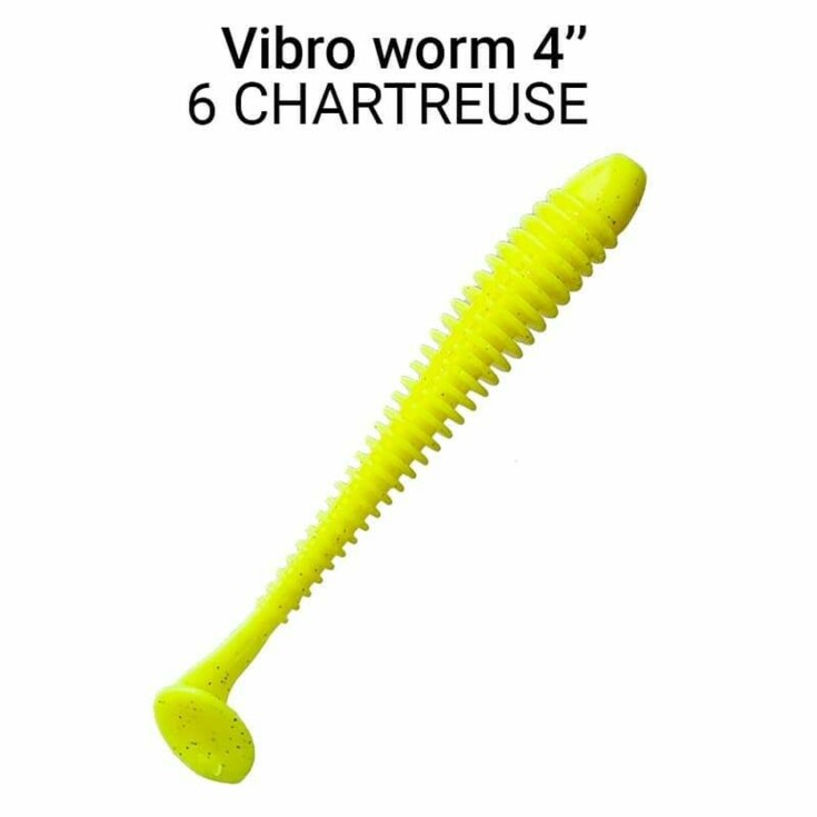 Vibro Worm 10cm 6 chartrouse 5ks