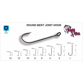 Round Bent Joint Hook vel. 10  - balení 10ks