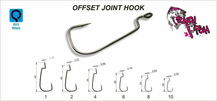 Háček Offset Joint Hook vel. 1, balení 10ks