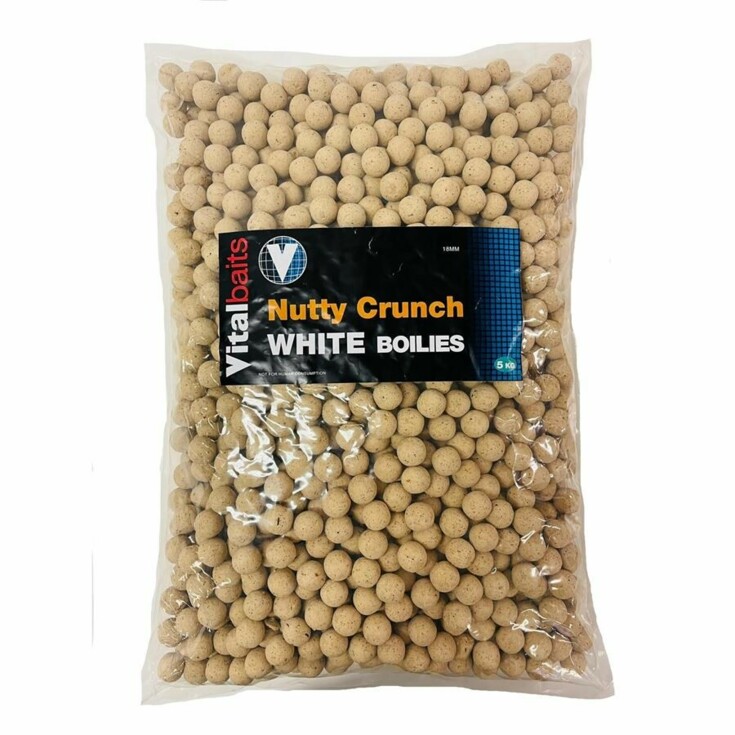 Vitalbaits: Boilie Nutty Crunch White 24mm 5kg