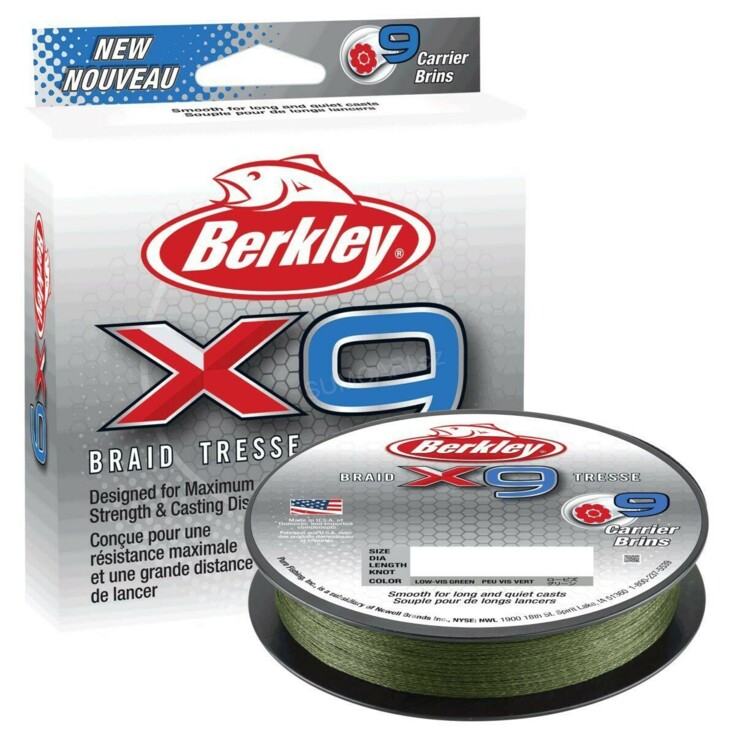 Berkley X9 Low-Vis Green 0,20 mm 20,6 kg 150 m